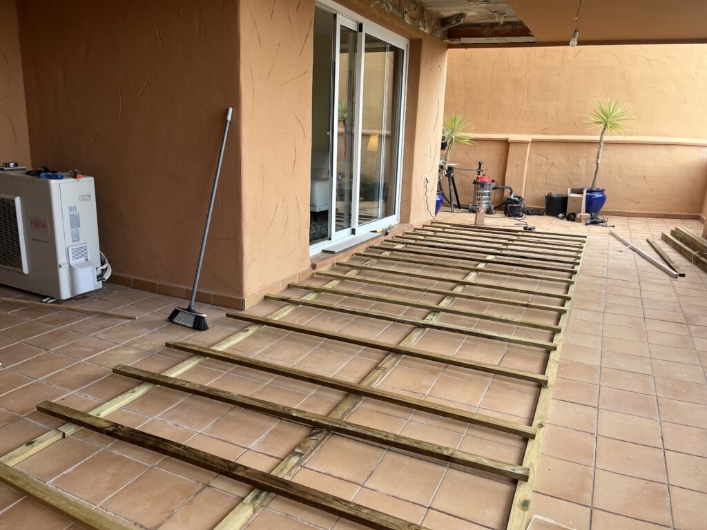 Santa Maria Golf decking project photo in Elviria, Marbella