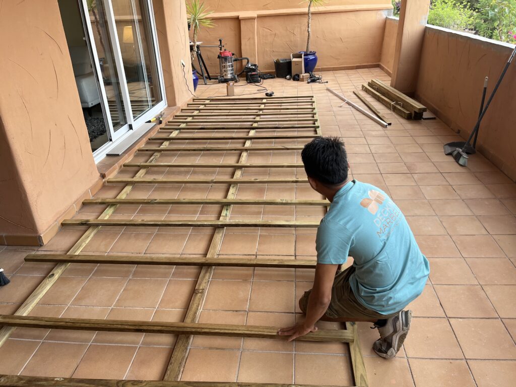 Santa Maria Golf decking project photo in Elviria, Marbella
